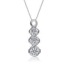 New Arrival cubic zircon plating Rhodium 14k gold necklace