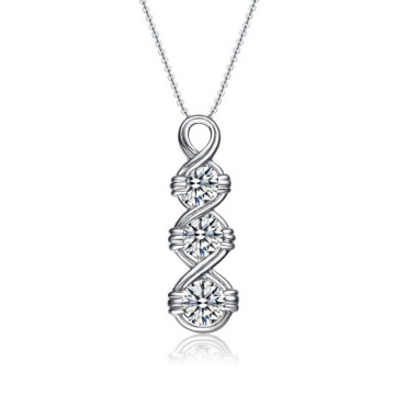 New Arrival cubic zircon plating Rhodium 14k gold necklace