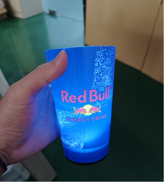 Red Bull Illuminated Plastic Cups - Light Up Water Activated Party Cups