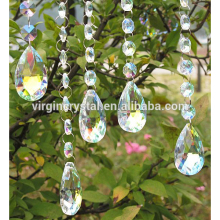 Octagon beads string strands glass acrylic crystal beads curtain for home indoor decoration