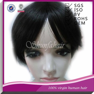 hort 100% virgin human hair mono wigs,black man wigs,prices short hair wigs