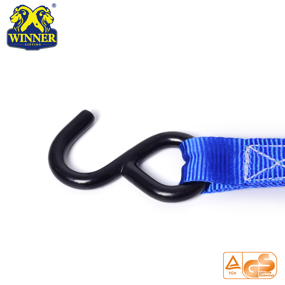 Plastic Cargo Lashing Ratchet Strap With Hook