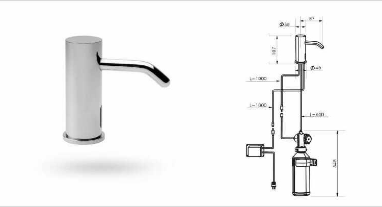 New Innovation Hand Wash Deck Mounted Bathroom Foaming Automatic Soap Dispenser