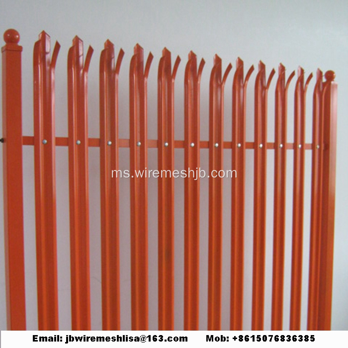 W Bentuk Powder Coated Palisade Fence Panel