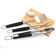 BBQ Tool Set 3PC Grill Accessories, Stainless Steel BBQ Grill Tool Set