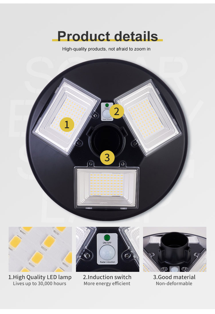 Solar Power 1000W Yard Lamp Mushroom Solar Cells For Garden Lights Outdoor IP65 waterproof led