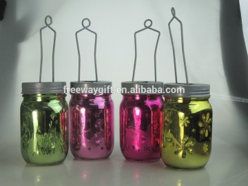 Hand Painted Glass Candle Holder For Home Decoration