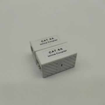 Shielded CAT6A inline coupler jack female to female