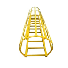 fiberglass cage ladder safty ladder for Industy