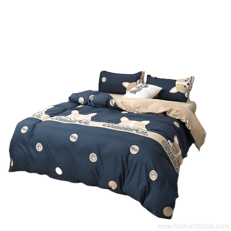 Cheap printed Aloe cotton bedsheet sale bedding set