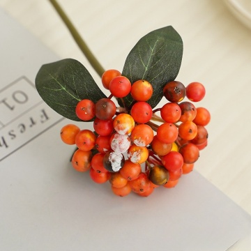 Artificial Red Berries with Stem Christmas Holly for Decorations, Wreaths, and Trees