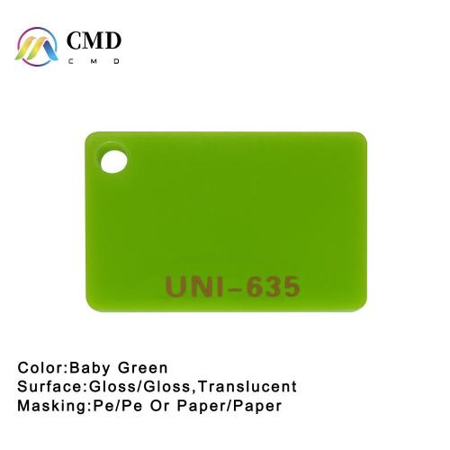 Baby Green Acrylic Plexiglass sheet 3mmThick 1220*2440mm