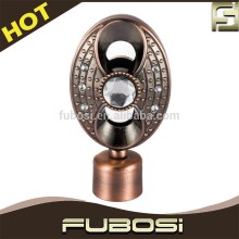 Fashion diamond curtain rod finials/ curtain hardware accessories