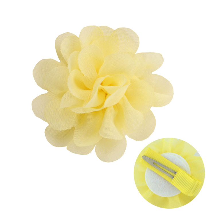 Chiffon flowers with hairpin hair accessories for children (5)