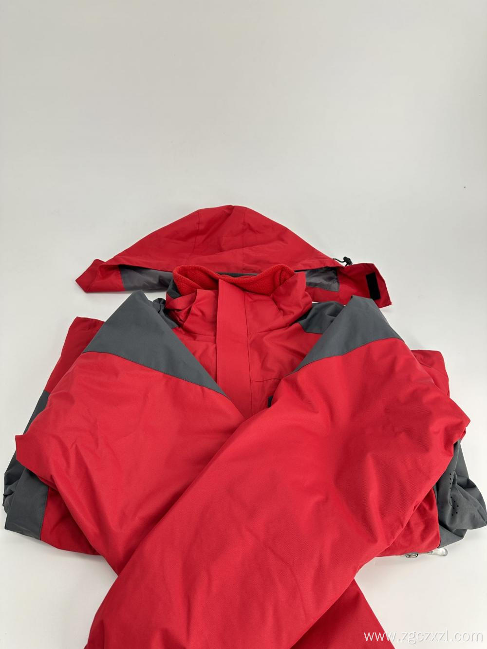 Winter fleece school jacket sea red