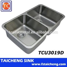 30"Free Standing Undermount Small Corner Stainless Steel Kitchen Sink