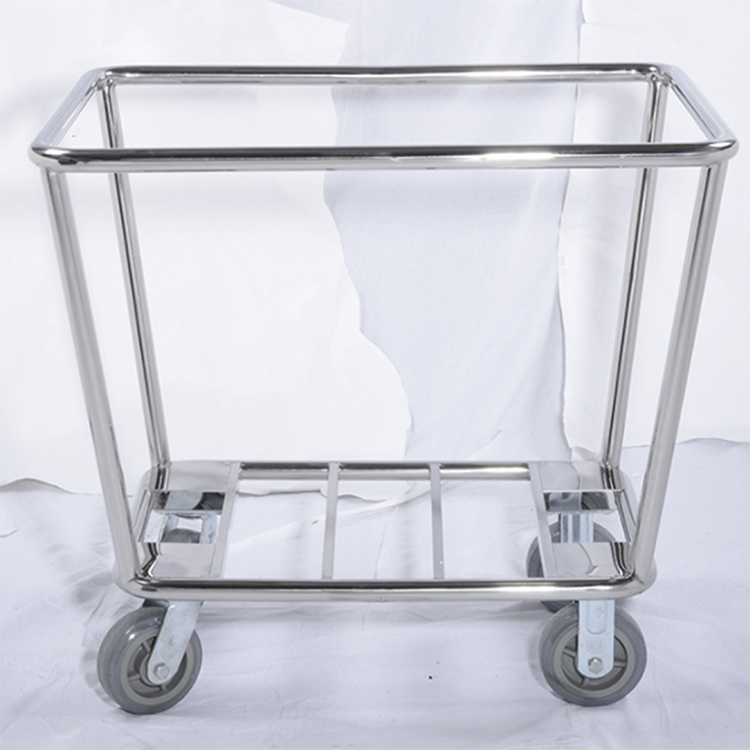 On Sale High Quality Good Design Steel Frame Canvas Laundry Cart for Hotel