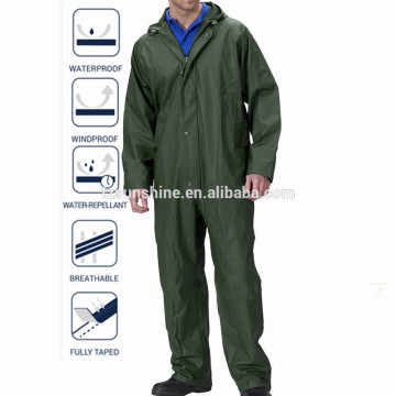 2016 Outdoor Breathable Waterproof Nylon Coverall with hood