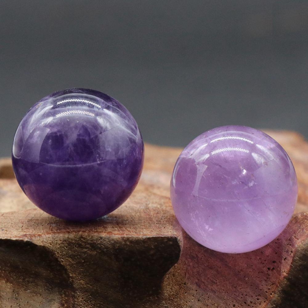 Bolas de chakra de amatista de 20 mm para alivio del estrés meditación balanceando la decoración del hogar bulones esferas de cristal pulidas