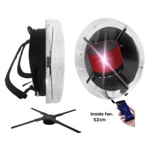 Free Battery-powered 52cm Hologram Fan Backpack with Wi-Fi and Android Compatibility: LED Display & 3D Hologram Technology