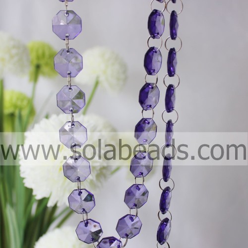 Garland Chain 6*16*16MM Crystal Ring Beading Trimming