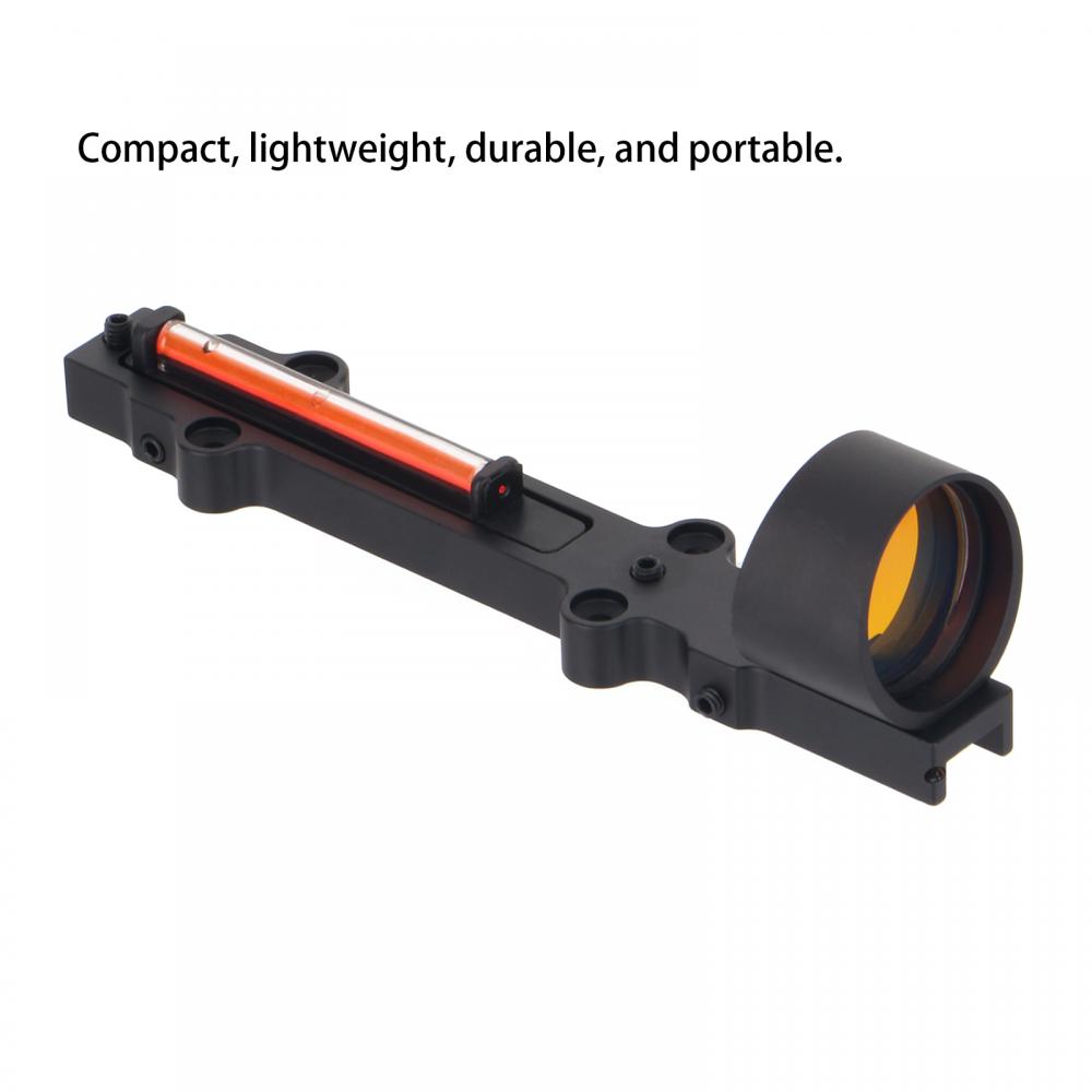 1X28Lightweight Fiber Optic Sight Fit Shotguns Rib Rail