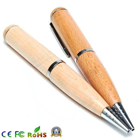 Natural Wooden Pen Shape USB Drives Flash Disk