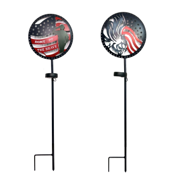 America Memorial Day Solar Stake Garden Ornament LED Landscape Light