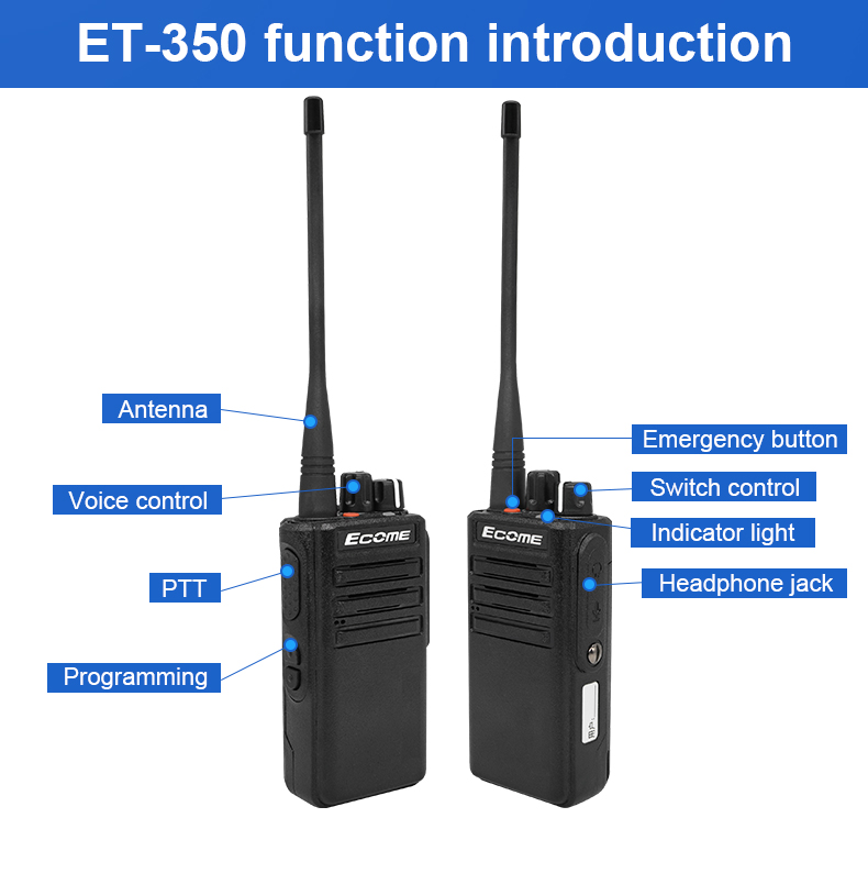 2024 New Ecome China Tier 3 Radio Cross Band Repeater Dmr Dpmr Fdma Digital Walkie Talkie ET-350