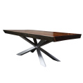 Modern Wood Coffee Table with Metal Leg