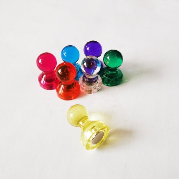 Colorful Neodymium Pin Magnet Acrylic Plastic Case Push Pins
