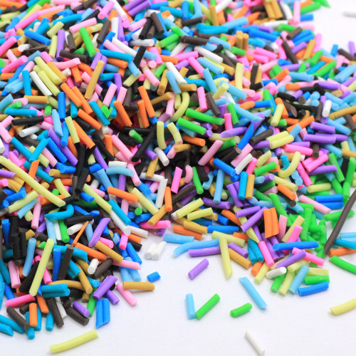 New 500g  Long  Cylindrical Polymer Hot Soft Clay Sprinkles Colorful For DIY Crafts Tiny Cute Plastici Accessories