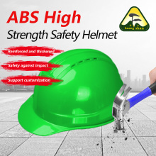 ABS material single rib safety helmet green