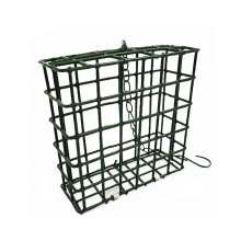 Factory Wholesale Premium Suet Cakes Feeder Single Square Hanging Metal Suet Bird Feeder for Wild Birds