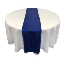 Navy Blue Satin Polyester Wedding Table Runner