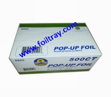 aluminum foil pop up sheet