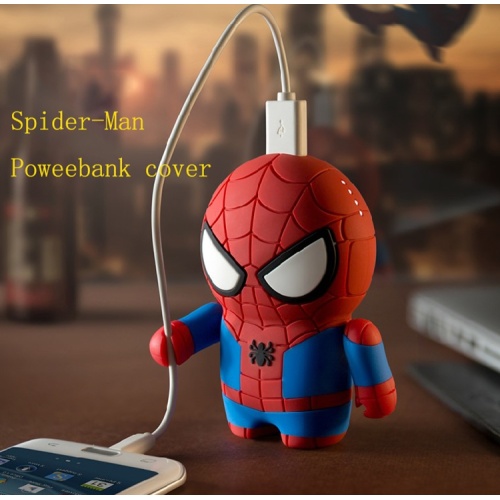 인기 Spider-man Real Powerbank 커버 실리콘 케이스