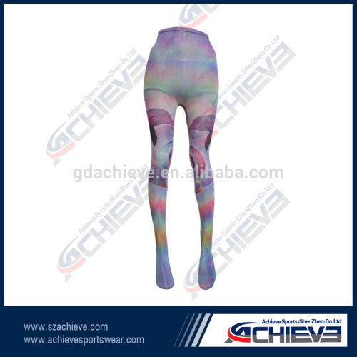 sublimated colorful legging with strong elastic in factory price