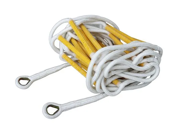 Outdoor Working Climbing Safety PP/Polyester Wood Rope Ladder