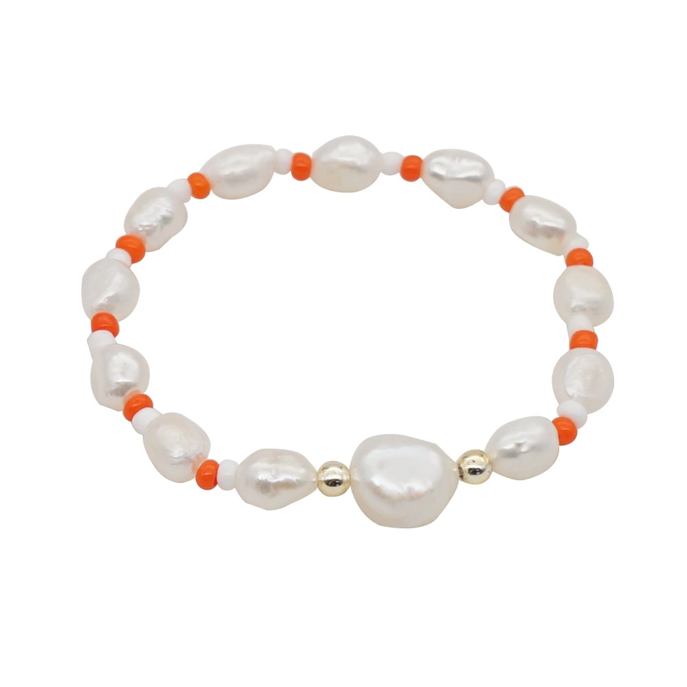 Simple Creative Baroque Natural Freshwater Pearl Bracelet Jewelry