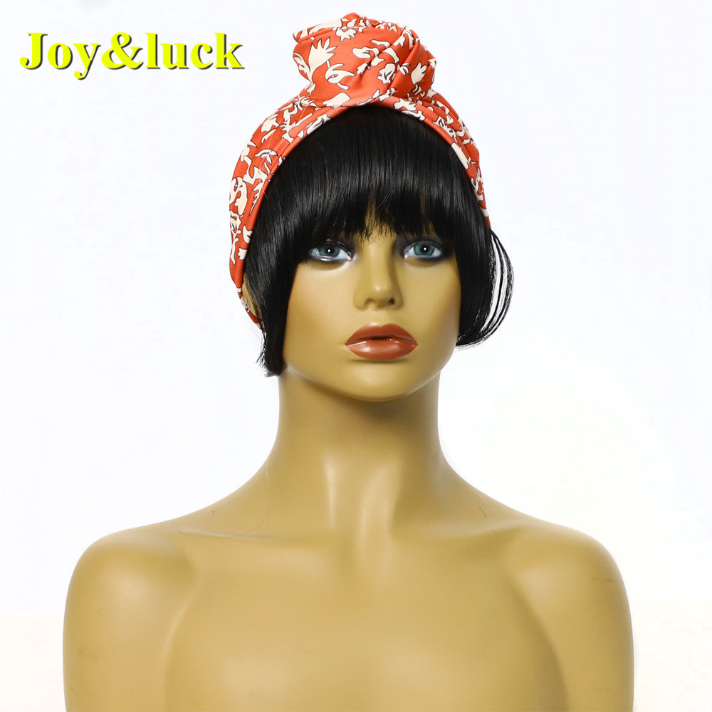 Wholesale Ladies African Wave Hairband Orange Yellow Hairband Natural Wavy Headband Wigs for Black Women Synthetic Hair Wigs