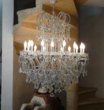 Dubai showroom wholesale crystal lamparas de techo