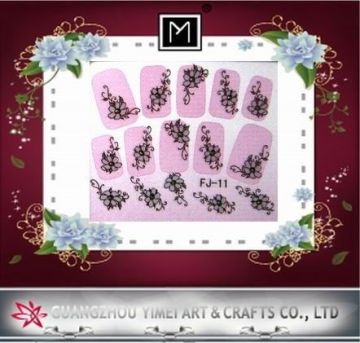 Removable Fingernail Art Full 2d Nail Stickers For Nail Beauty Decoration