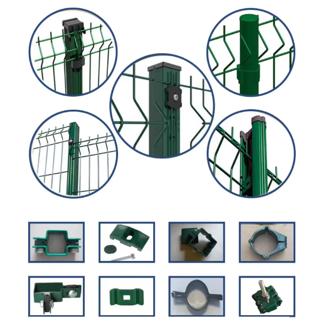 Valla curva de malla de alambre de PVC Curved PVC wire mesh fence