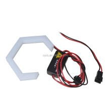 White Angel Eye LED Hex Halos for 70mm to 106mm Headlights