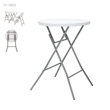 80cm High Top Plastic Round Cocktail Folding Bar Table