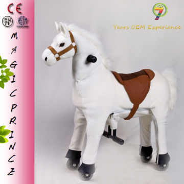 Funny toys!!!kids ride on white large horse toys, adults electric, custom kids toy ride on horse