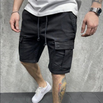 casual cargoshort in effen kleur