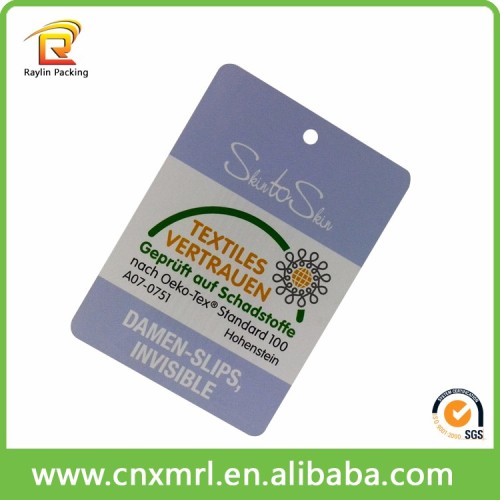 Custom logo printed paper cardboard swing hang tags