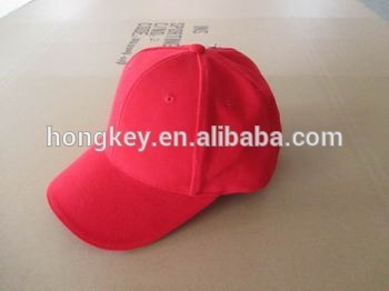 blank simple red color baseball cap